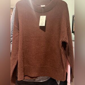 A New Day Chocolate Brown Crew Neck Sweater